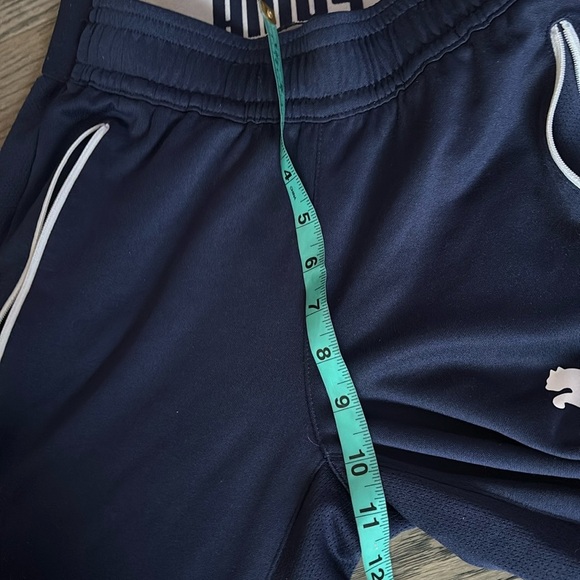 Puma Navy bllue and white striped jersey pants Sz M - Picture 6 of 12